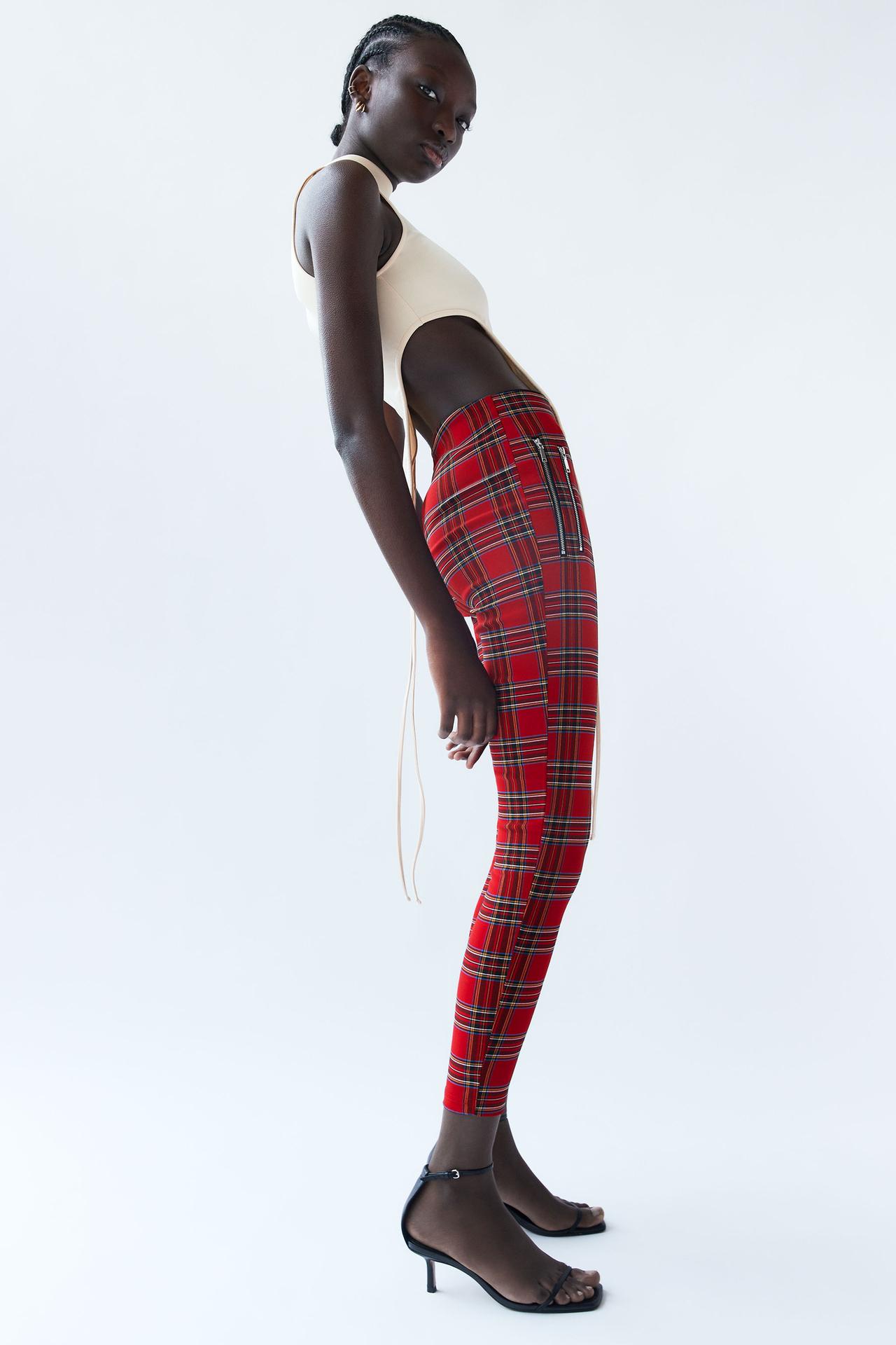 Image 3 of CHECK LEGGINGS from Zara