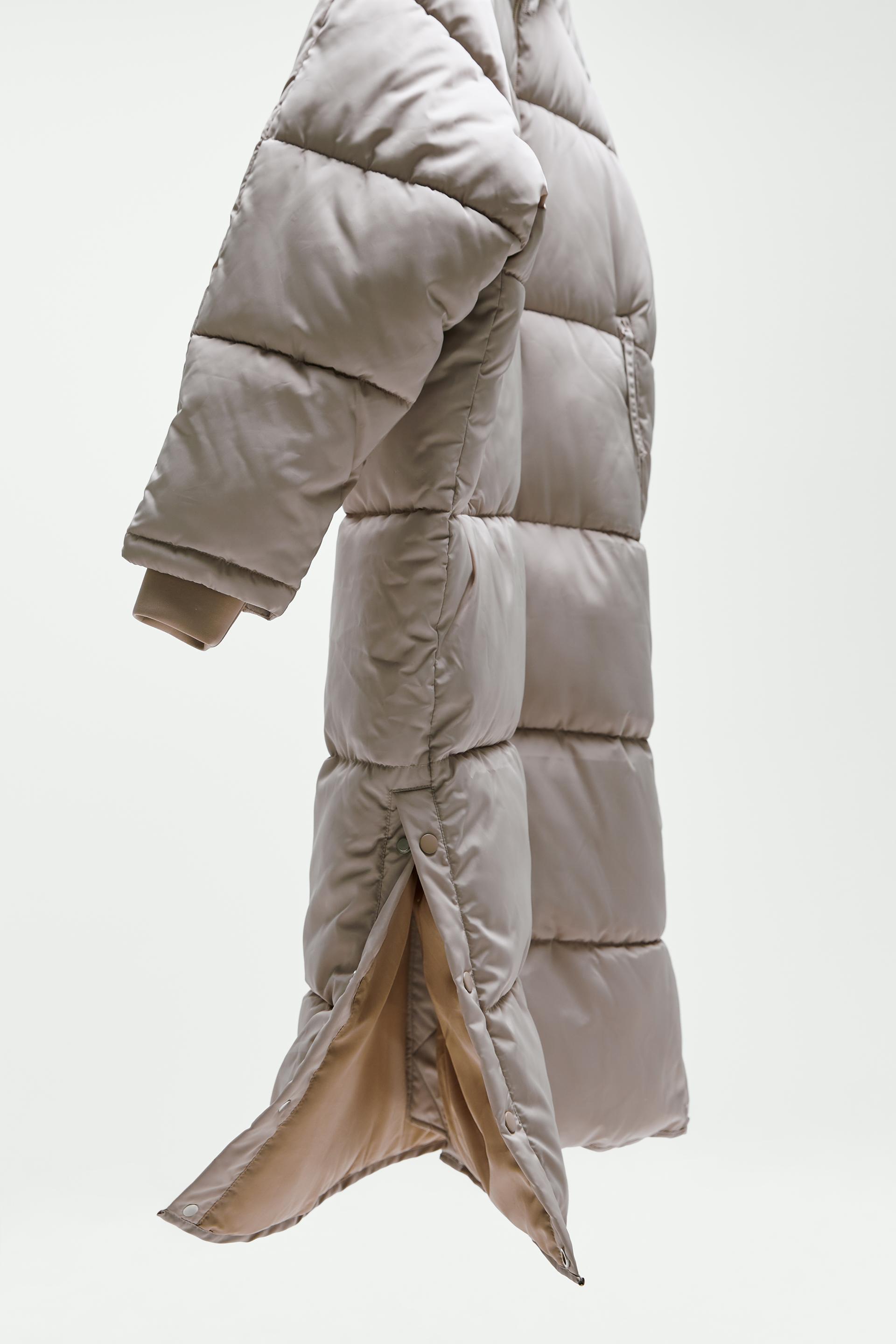 Extra Langer Wasserabweisender Steppmantel Zara Deutschland Germany