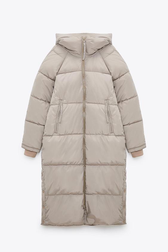 green puffer jacket zara