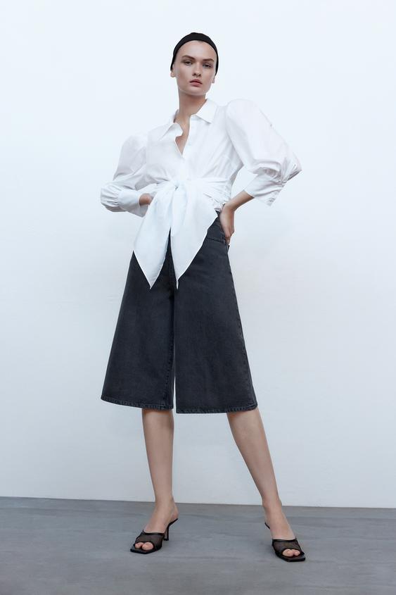 VOLUMINOUS POPLIN BLOUSE