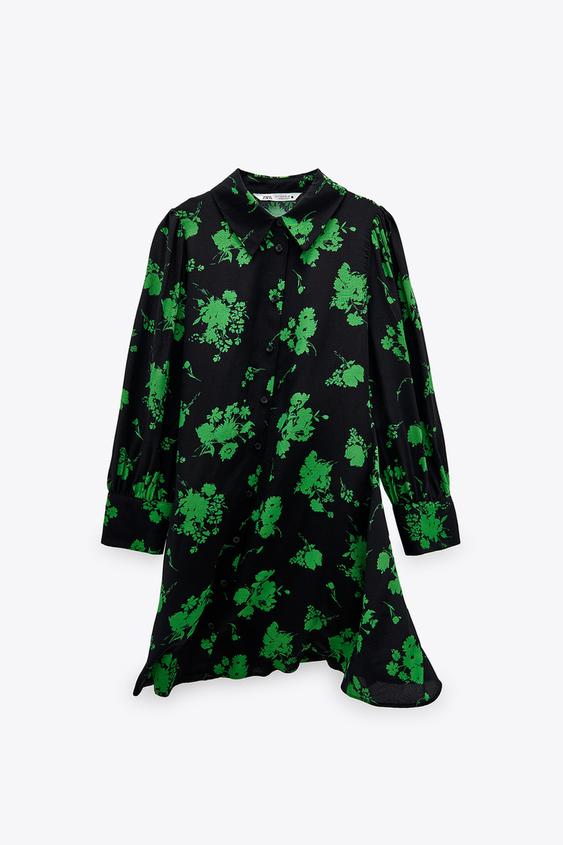 プリント柄シャツワンピース Zara Japan 日本 プリント柄シャツワンピース Zara Japan 日本