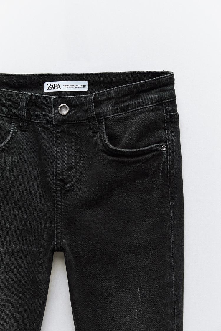 Z1975 Mid Rise Skinny Mini Flare Jeans Zara Singapore