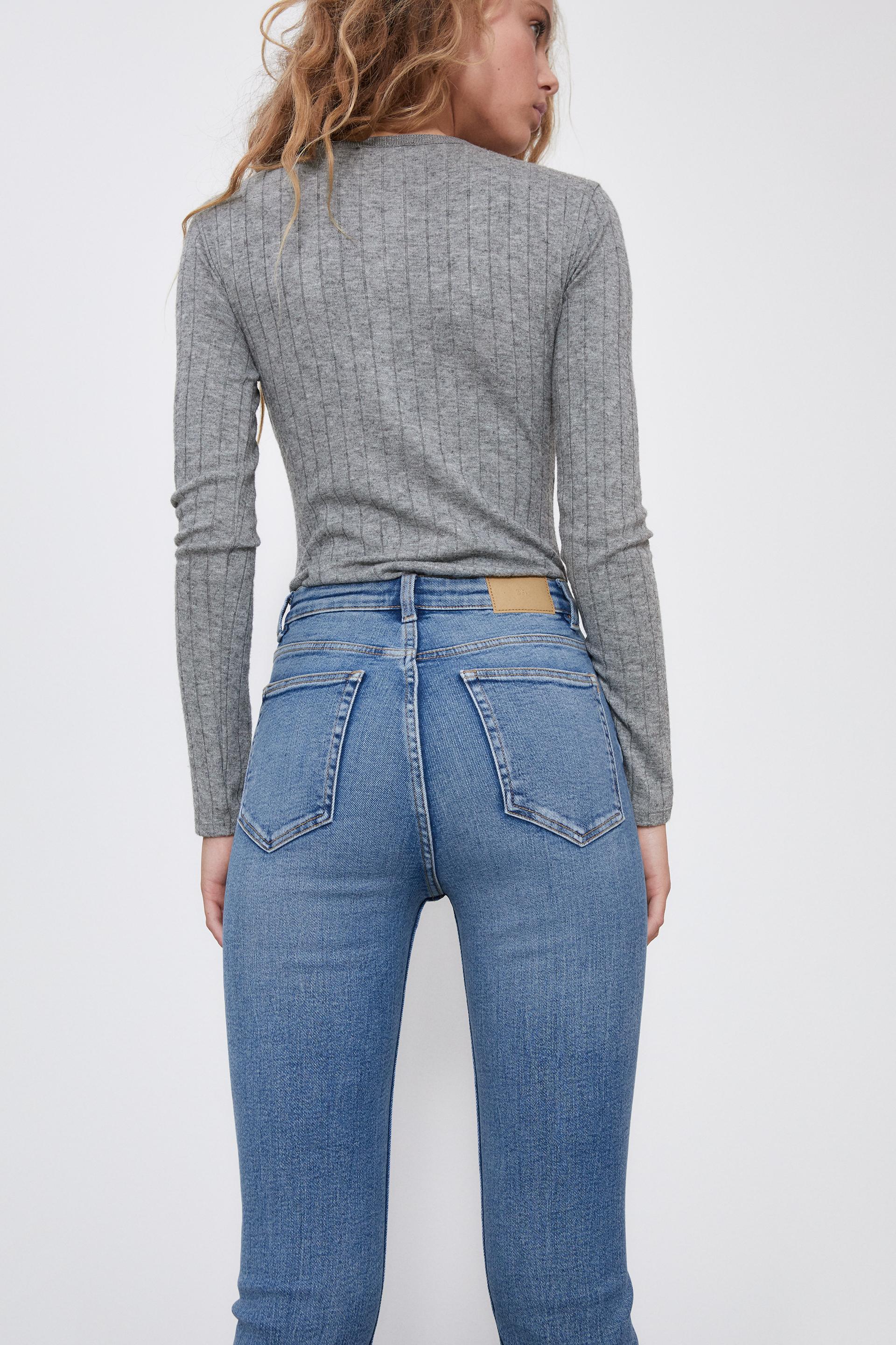 Skinny Jeans Im Vintage Look Mit Hohem Bund Zara Deutschland Germany