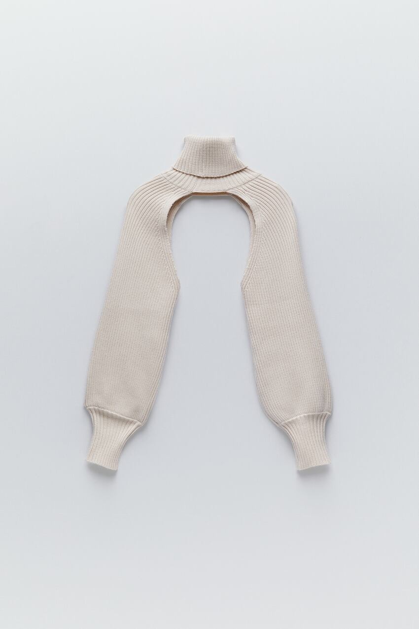 Image 3 of KNIT ARM WARMER SWEATER from Zara