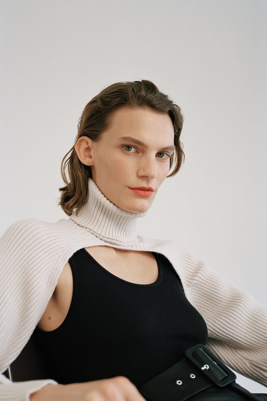 Image 1 of KNIT ARM WARMER SWEATER from Zara
