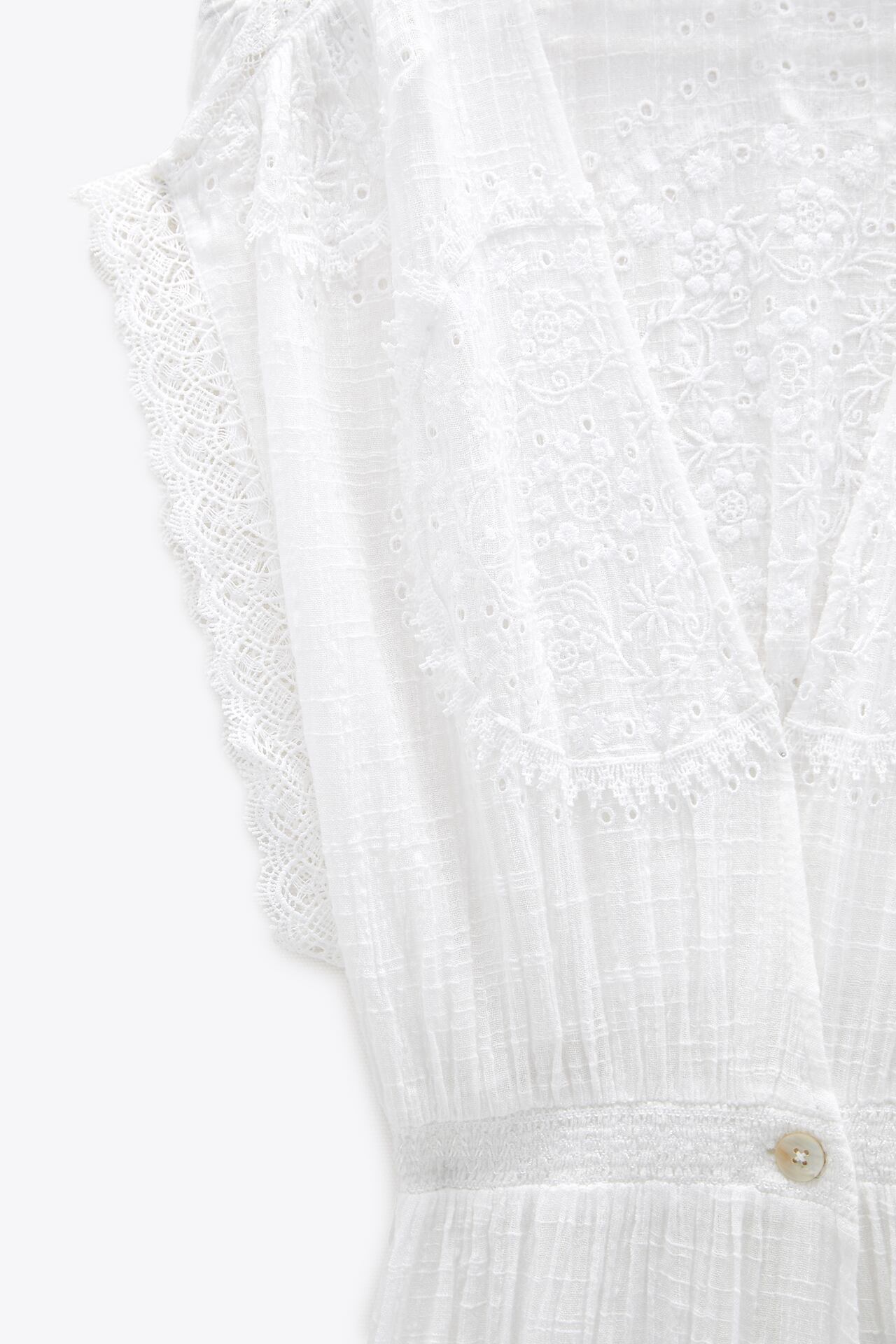 Image 5 of LONG EMBROIDERED BLOUSE from Zara