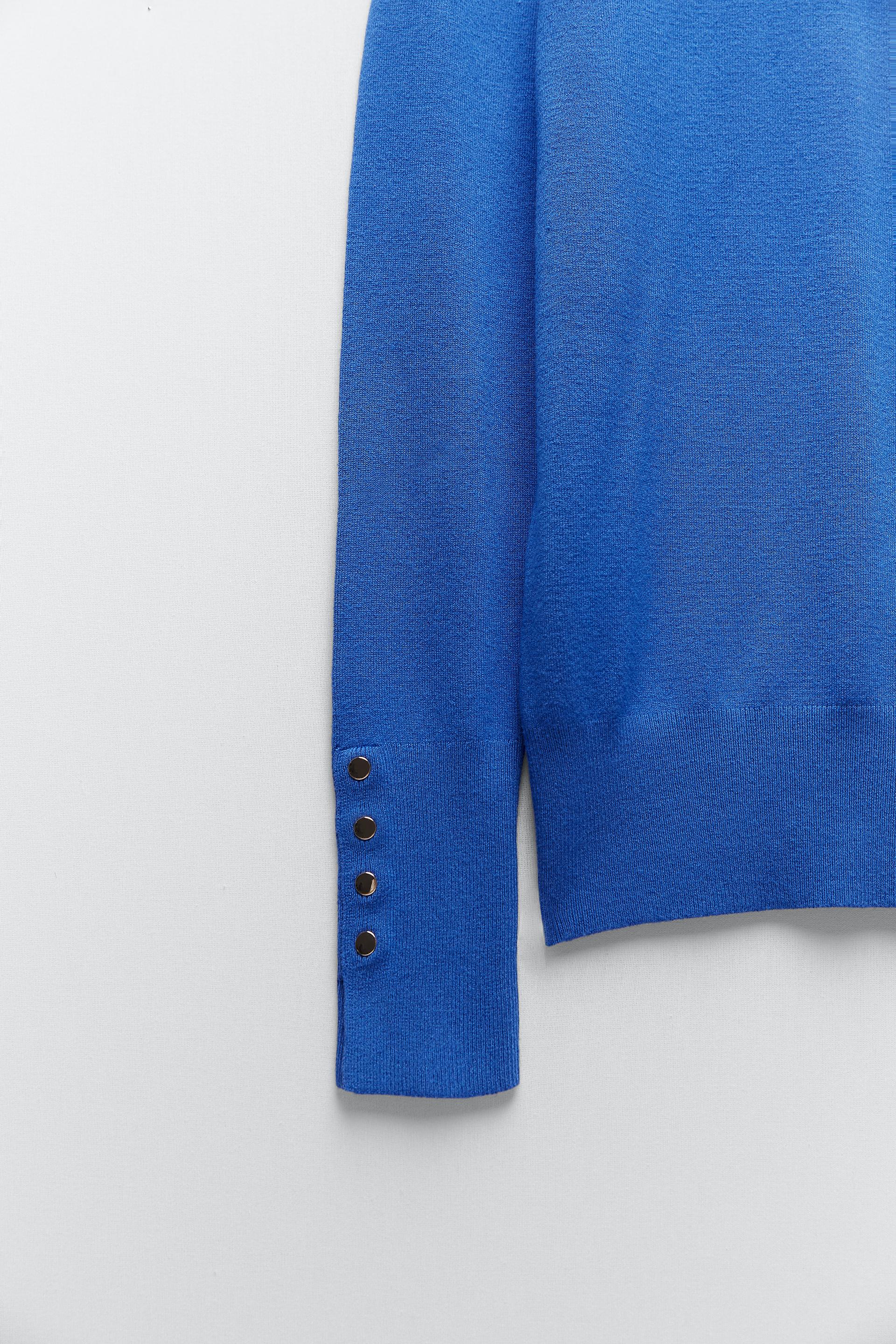 Pull bleu électrique femme zara