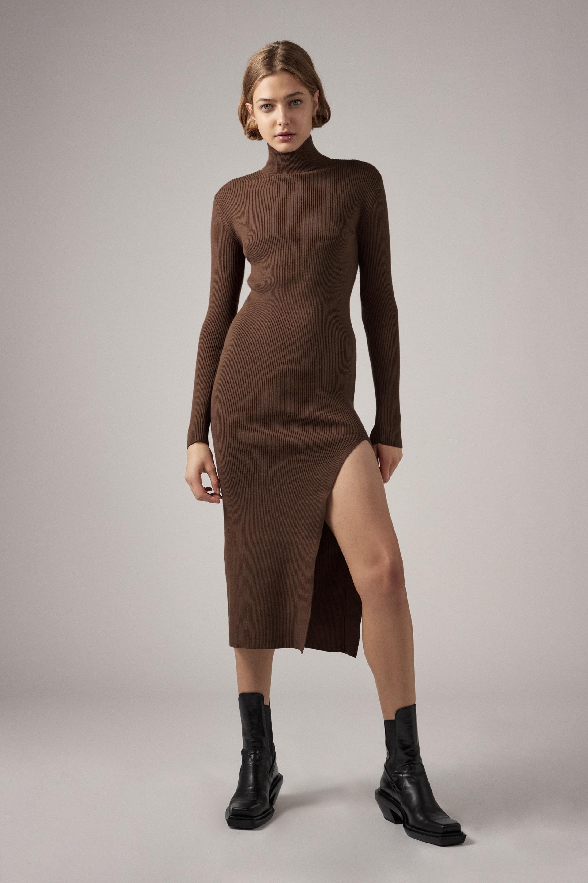 ロング丈ニットワンピース Zara Japan 日本 ロング丈ニットワンピース Zara Japan 日本
