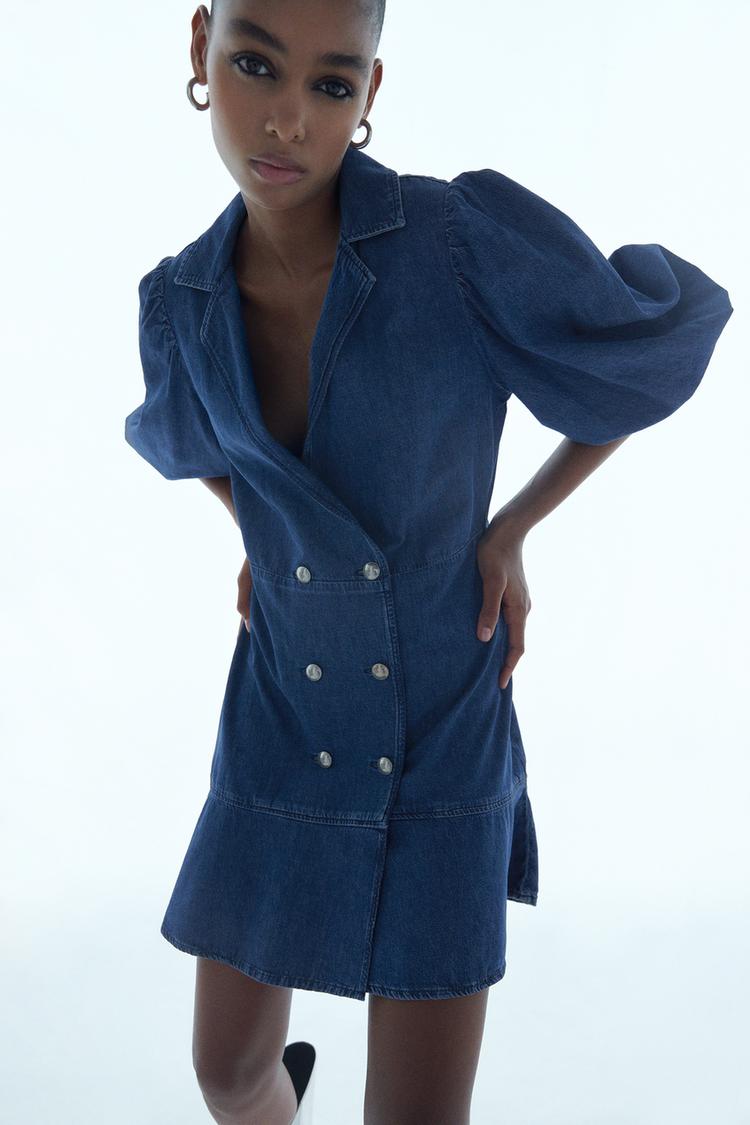 ダブルブレスト仕様デニムワンピース Zara Japan 日本