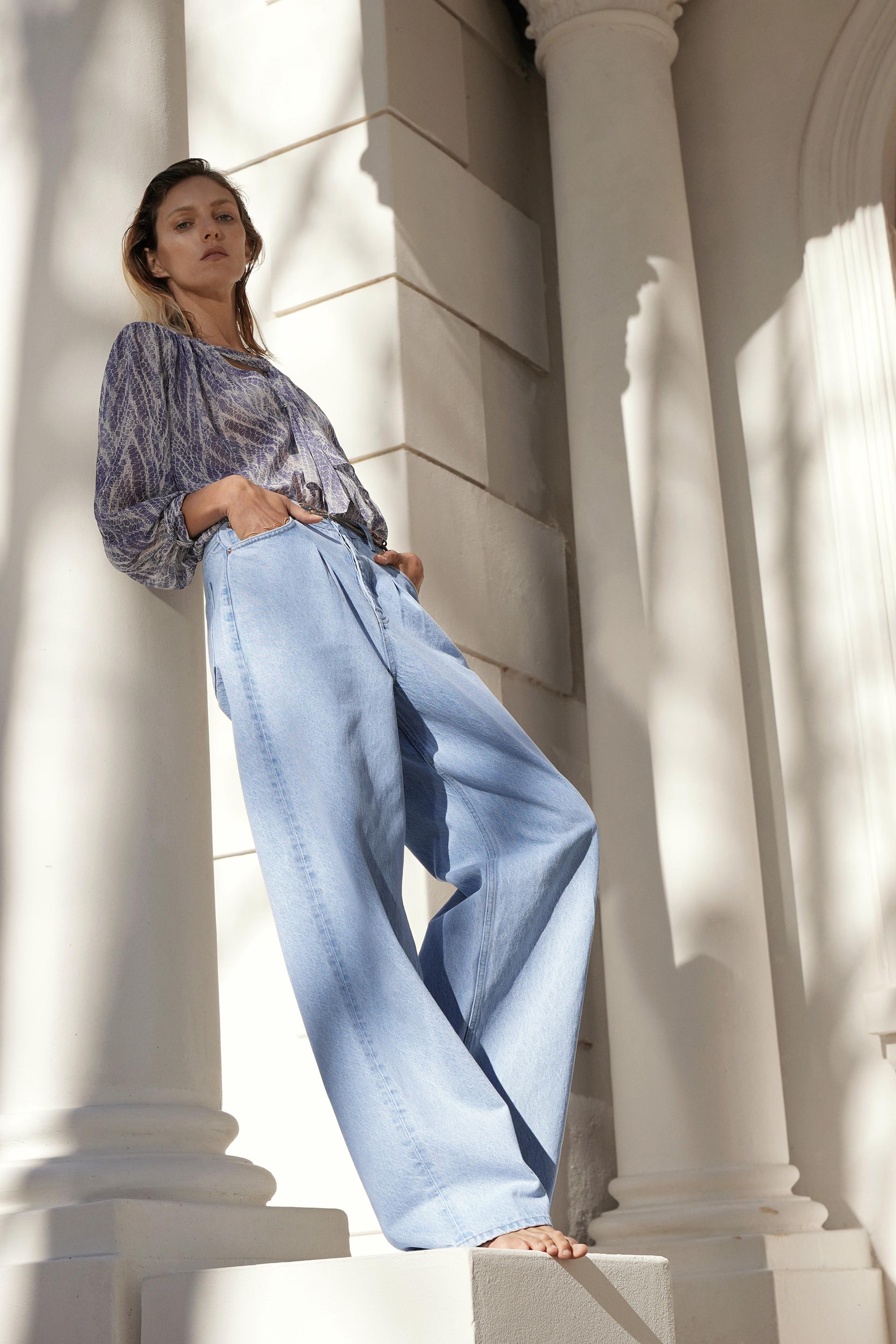 Jeans Z1975 Wide Leg Pleats Zara International