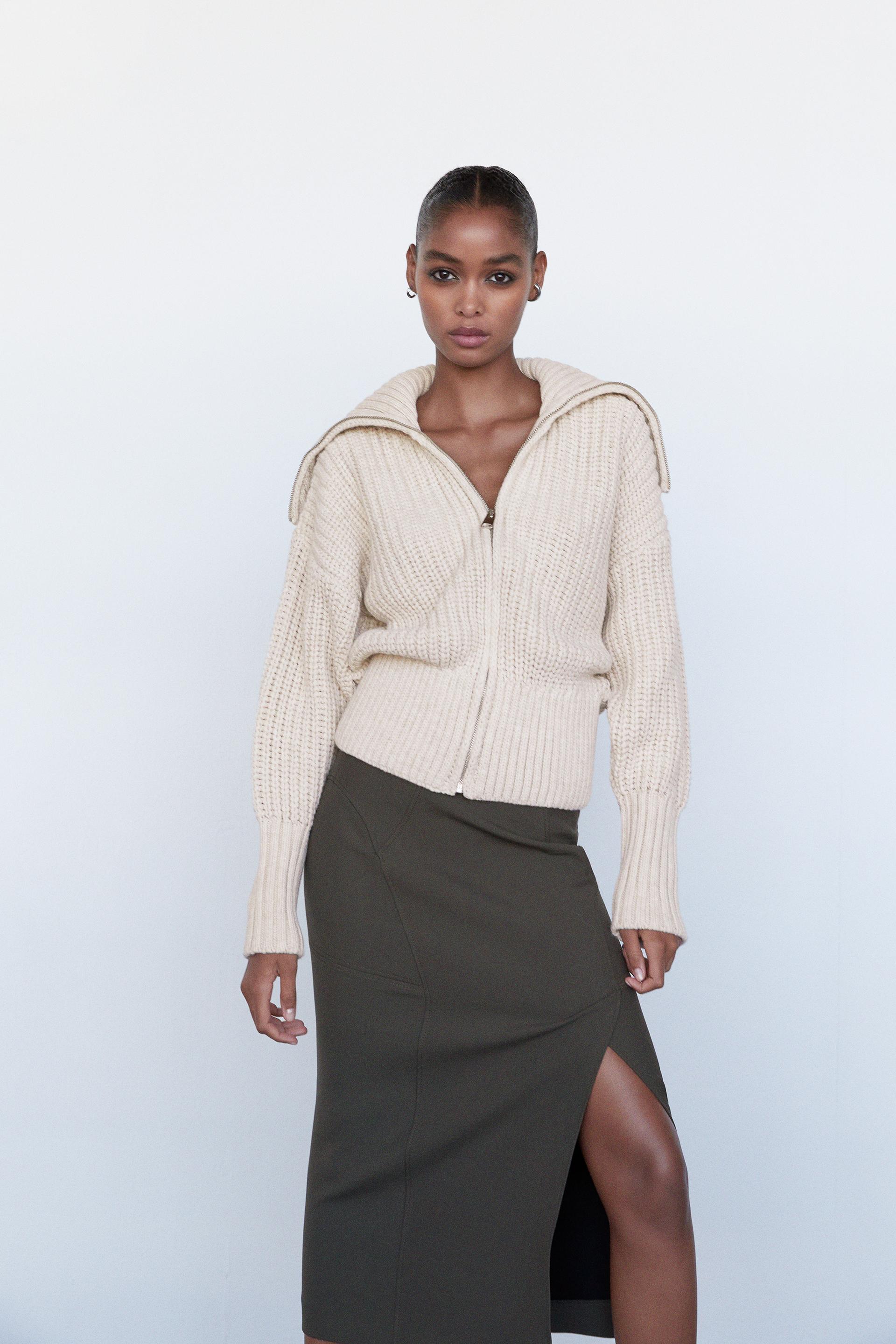 Zara zipper knit jacket Outlet