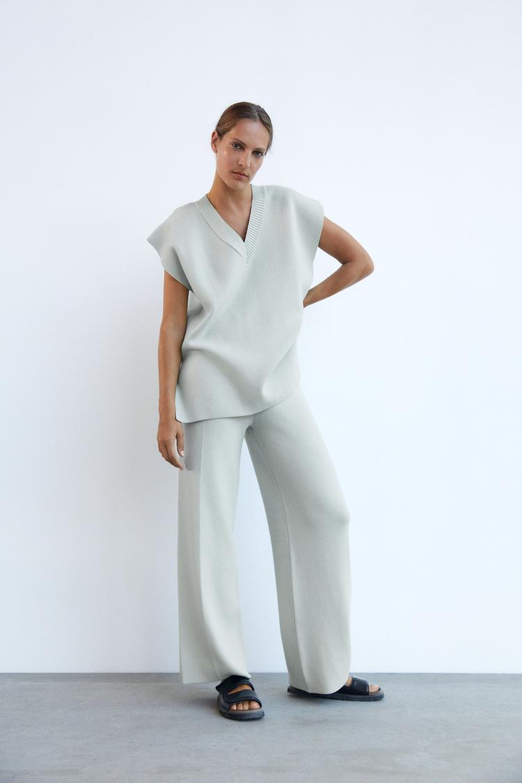 スリット入りニットベスト Zara Japan 日本