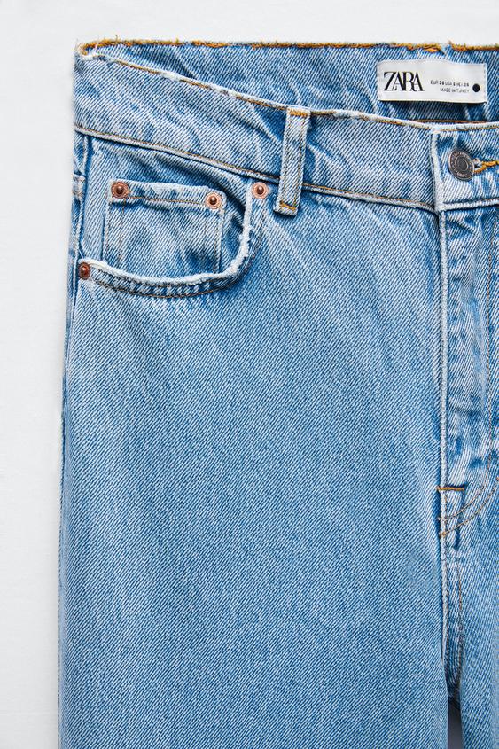 Zw Premium 90s Full Length Jeans In Serenity Blue Zara United States