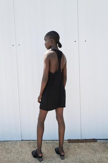 siyah kadin elbise zara turkiye