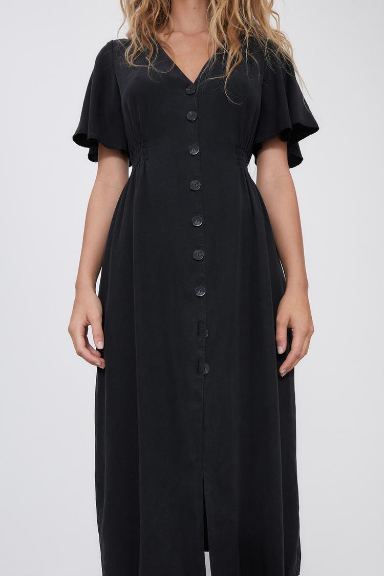 ボタン付きワンピース Zara Japan 日本 ボタン付きワンピース Zara Japan 日本