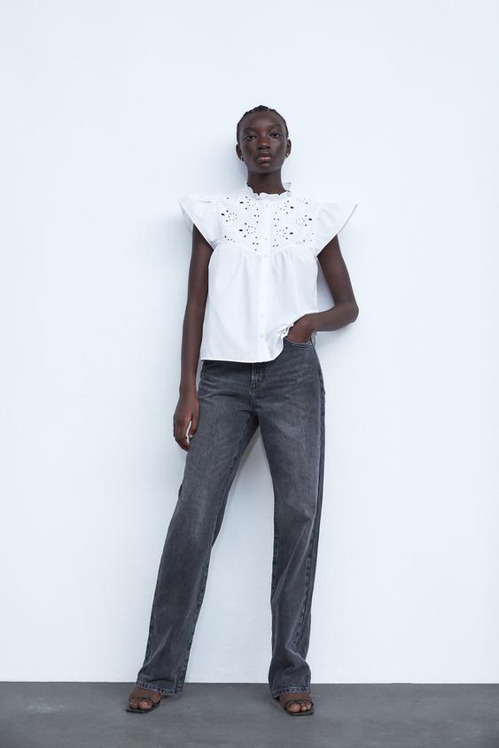 EMBROIDERED POPLIN SHIRT