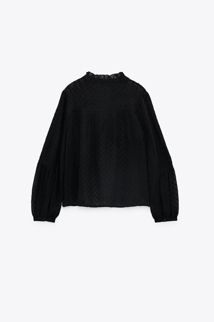 Plumetis Bluse Mit Schleife Zara Deutschland Germany