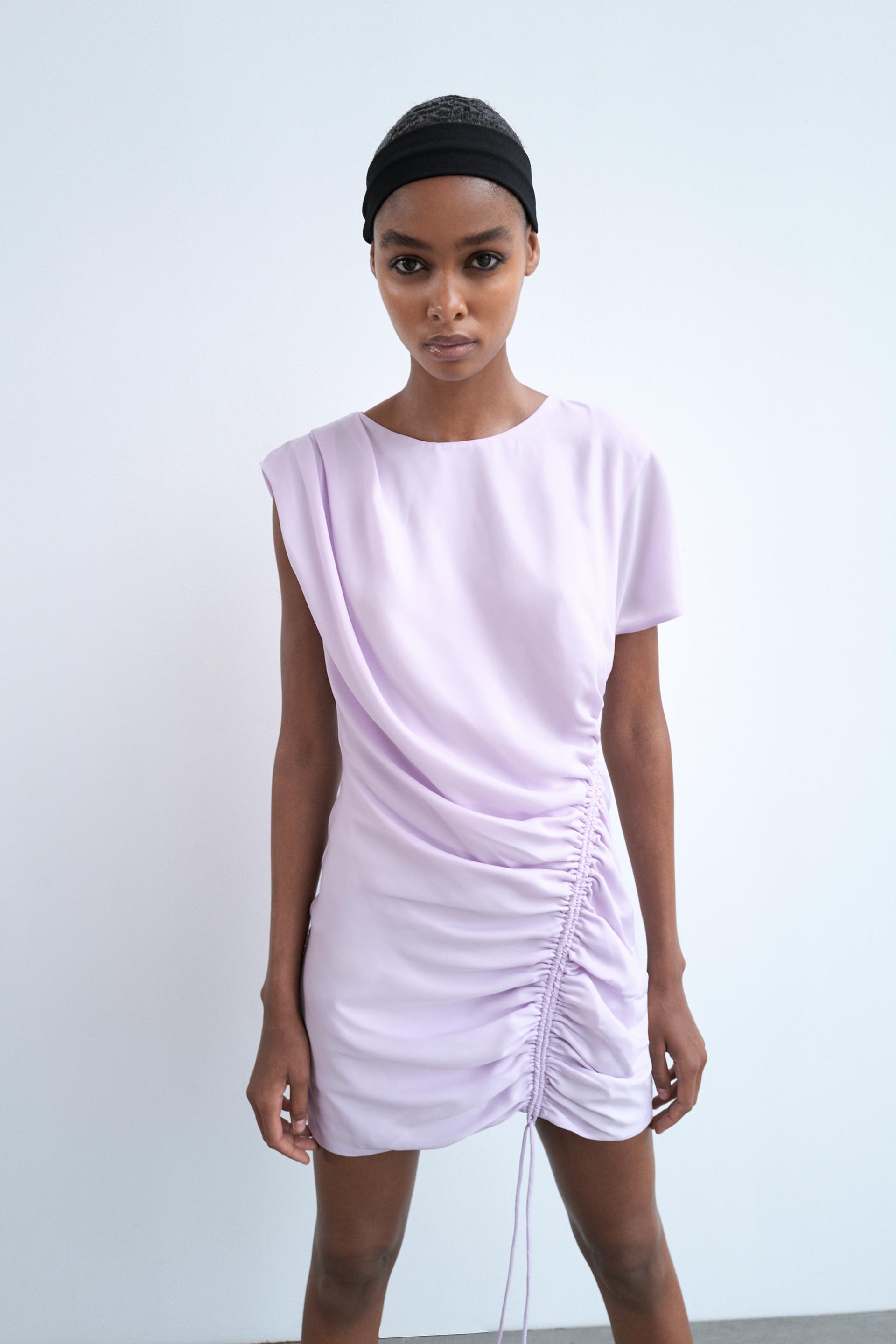 buzgulu saten elbise