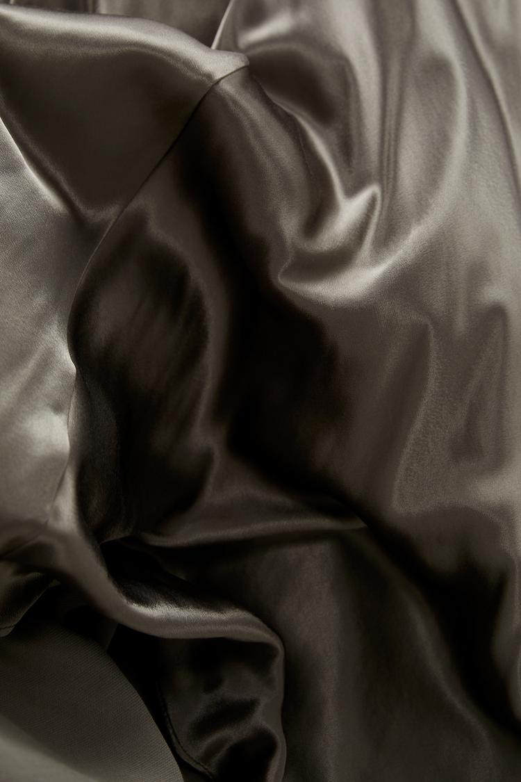 サテン風ミディ丈スカート Zara Japan 日本