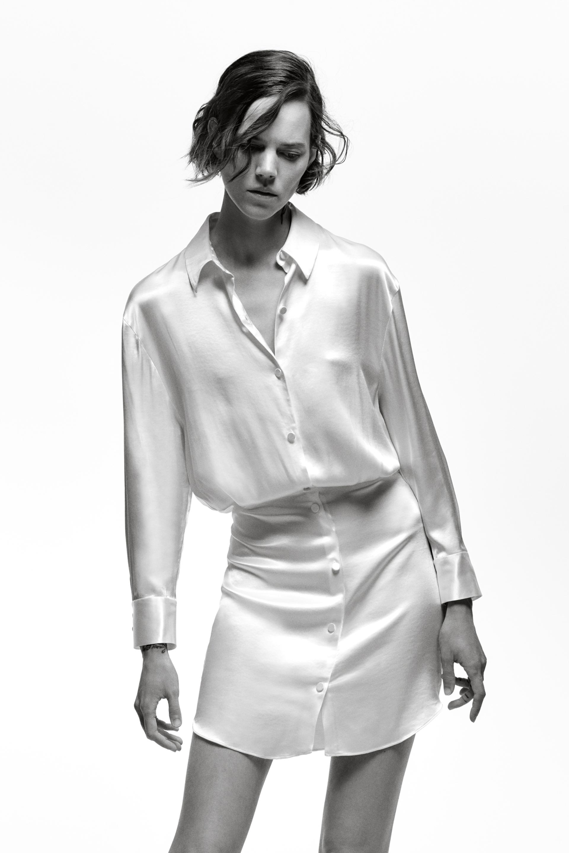 Satin Mini Dress Zara International