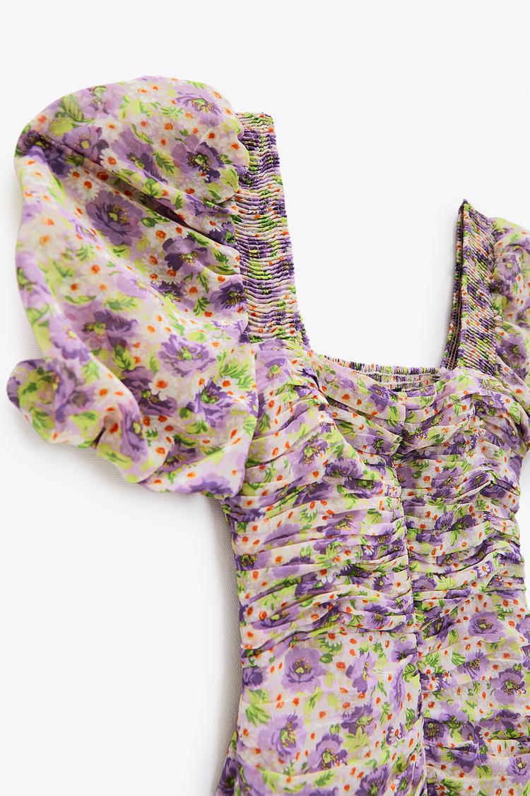 プリント柄ドレープワンピース Zara Japan 日本 プリント柄ドレープワンピース Zara Japan 日本