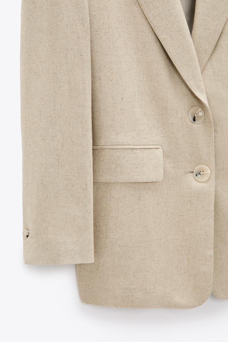 Oversize Blazer Aus Leinen Zara Deutschland Germany