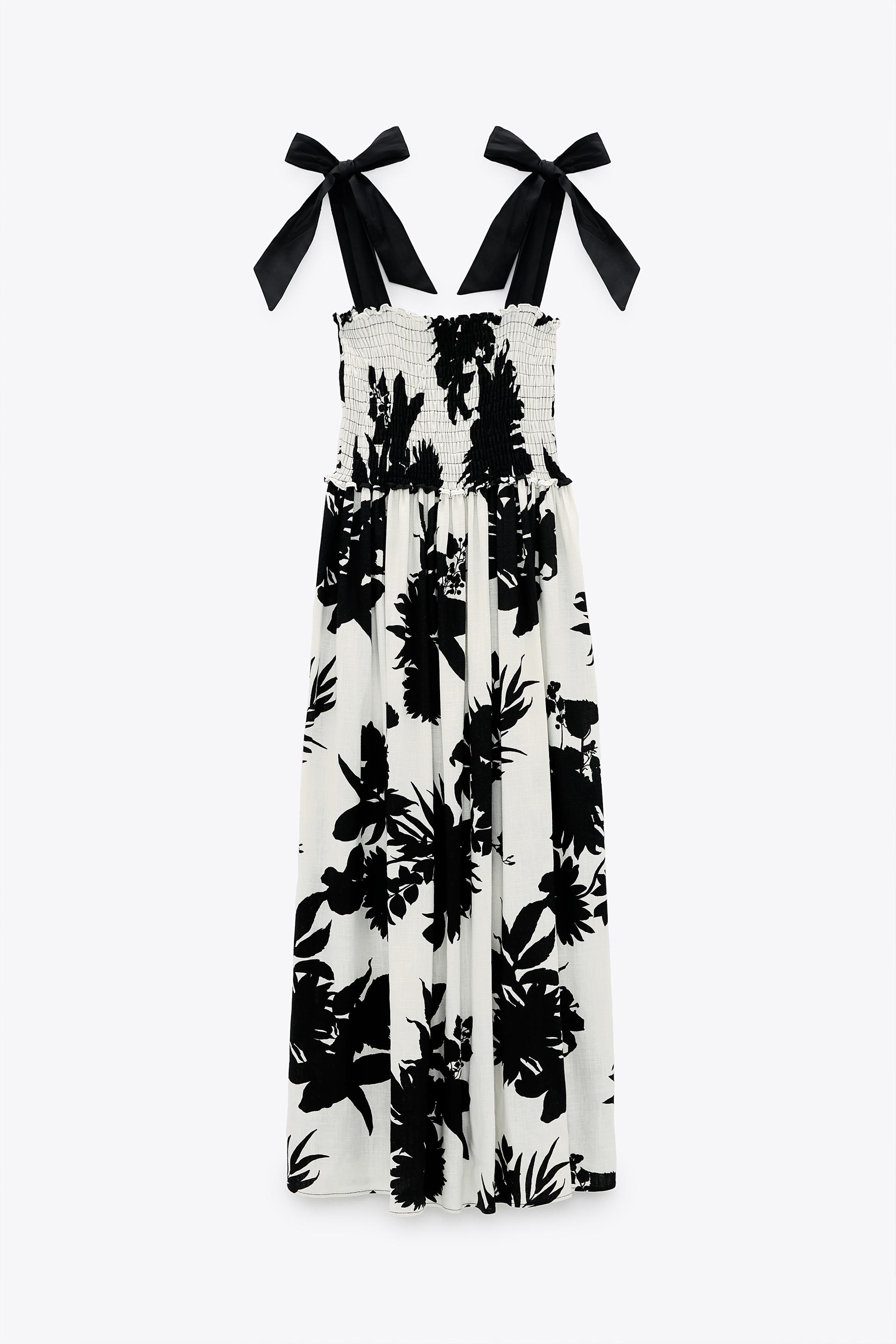 リボン付きプリントワンピース Zara Japan 日本