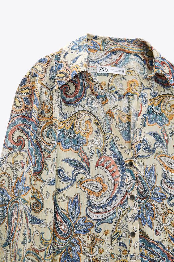 ペイズリー柄シャツ Zara Japan 日本