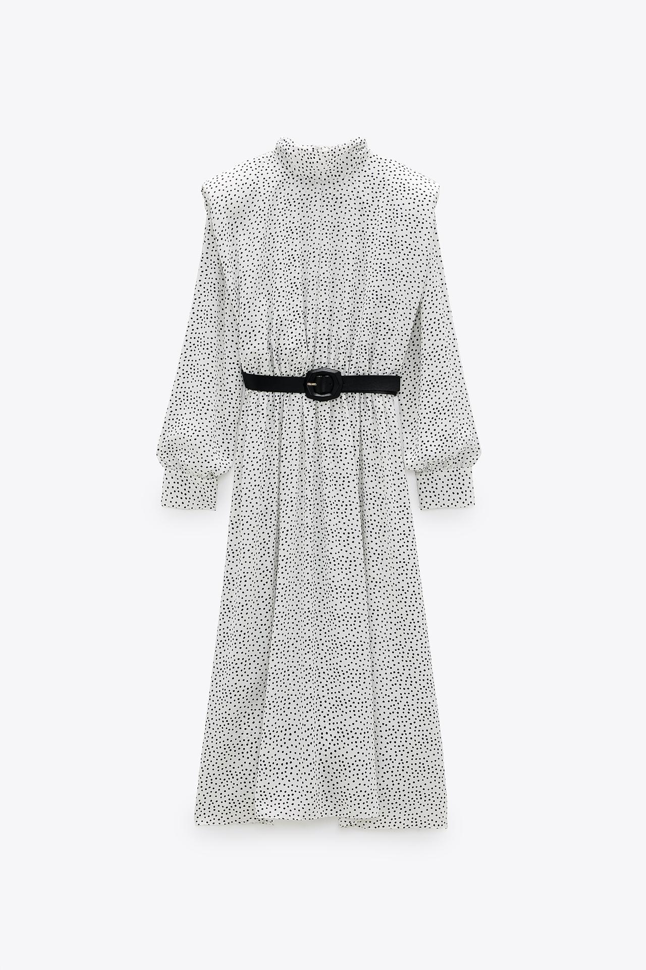 Imagem 2 de VESTIDO ÀS BOLINHAS COM CINTO da Zara