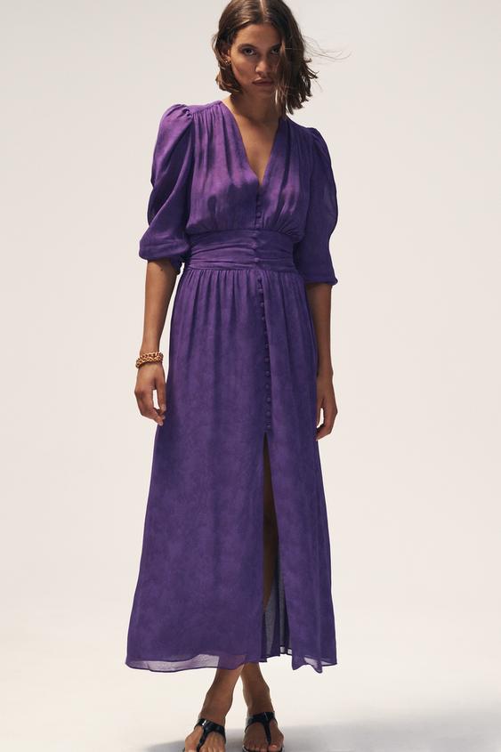 パープルドレス レディース Zara 日本