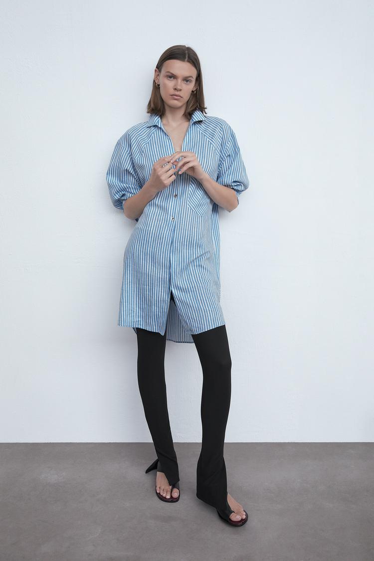 Gestreiftes Oversize Kleid Zara Deutschland Germany