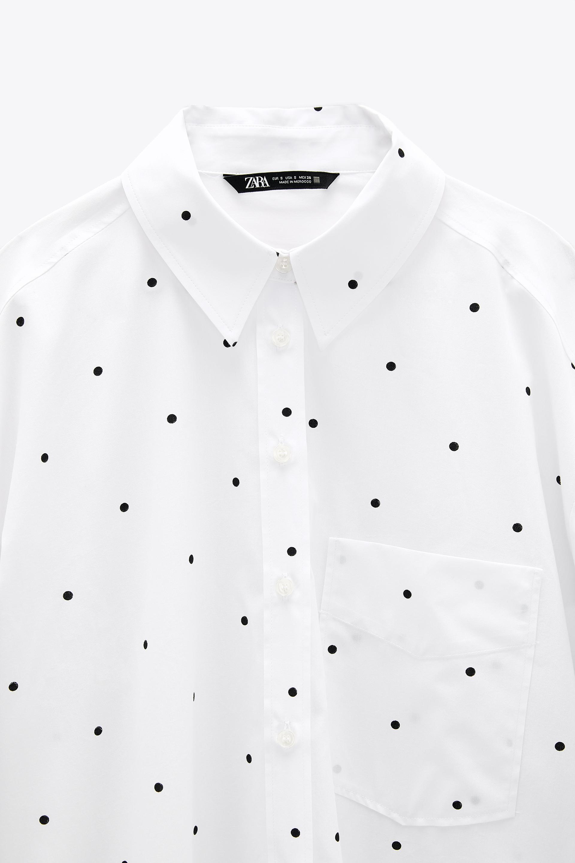 Camicia Oversize A Pois Zara Italia Italy