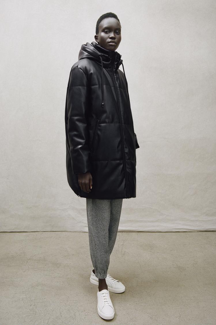 Steppmantel Aus Kunstleder Zara Deutschland Germany