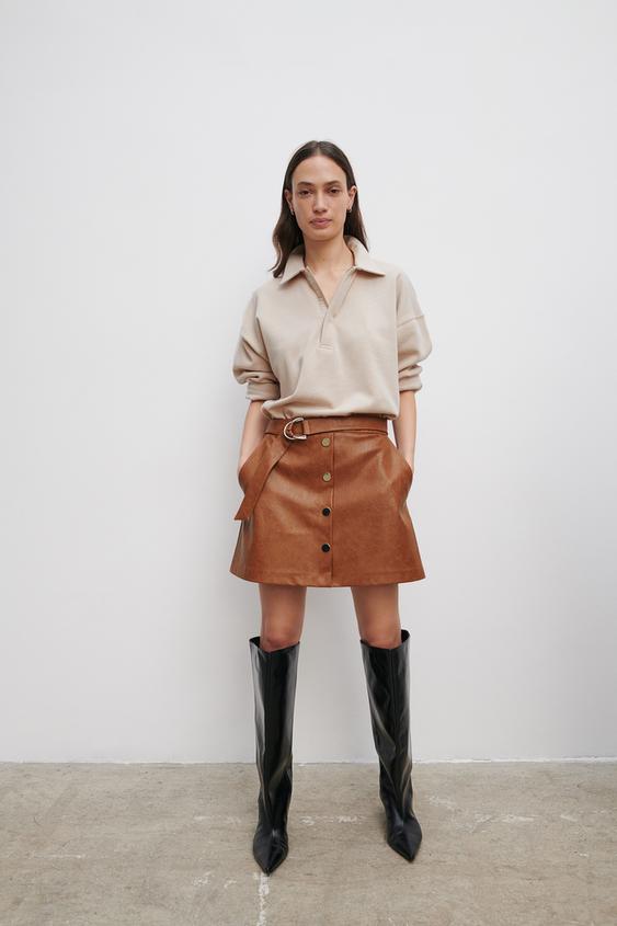 Faux Leather Skort Zara United Kingdom - Zara Faux Leather Mini Skirt With Pockets Faux Leather Skort Zara United Kingdom - Zara Faux Leather Mini Skirt With Pockets