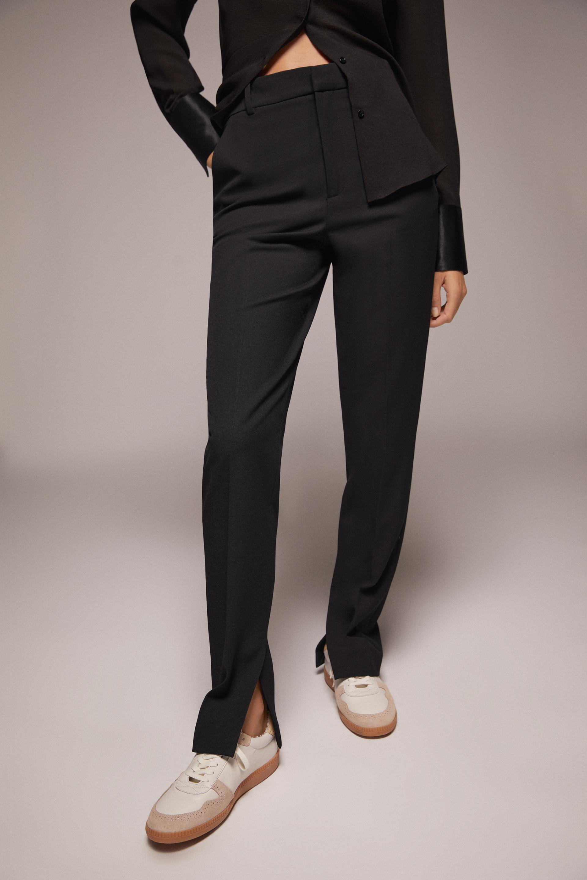 Vented Straight Leg Trousers Zara Singapore