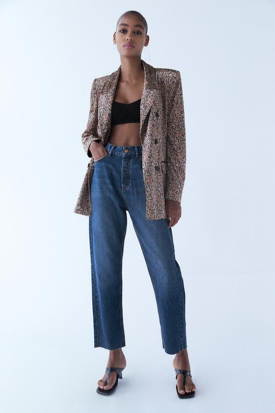 PRINTED VELVET BLAZER