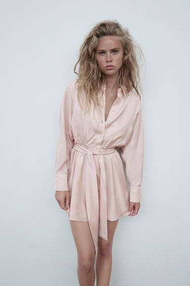 Featured image of post White Satin Shirt Dress Zara / Outfit:gingham and floral shirt dress: