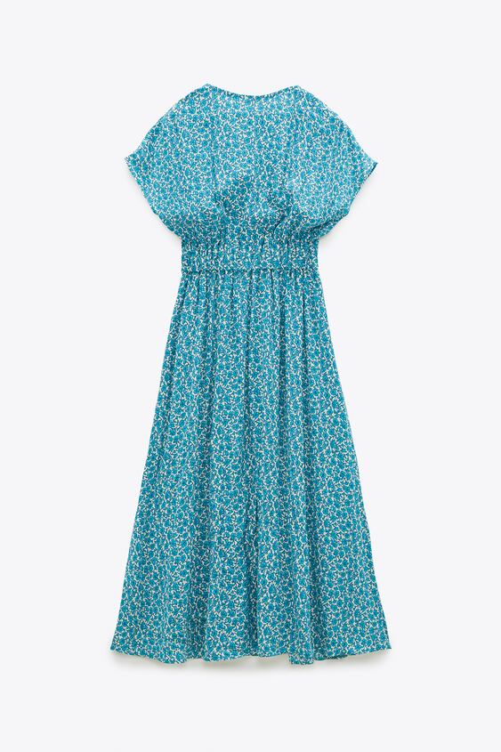 プリント柄ミディ丈ワンピース Zara Japan 日本 プリント柄ミディ丈ワンピース Zara Japan 日本