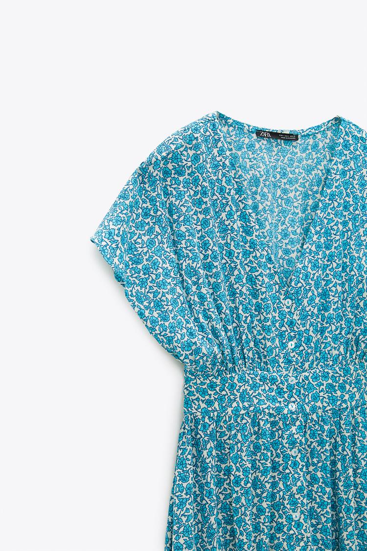 プリント柄ミディ丈ワンピース Zara Japan 日本