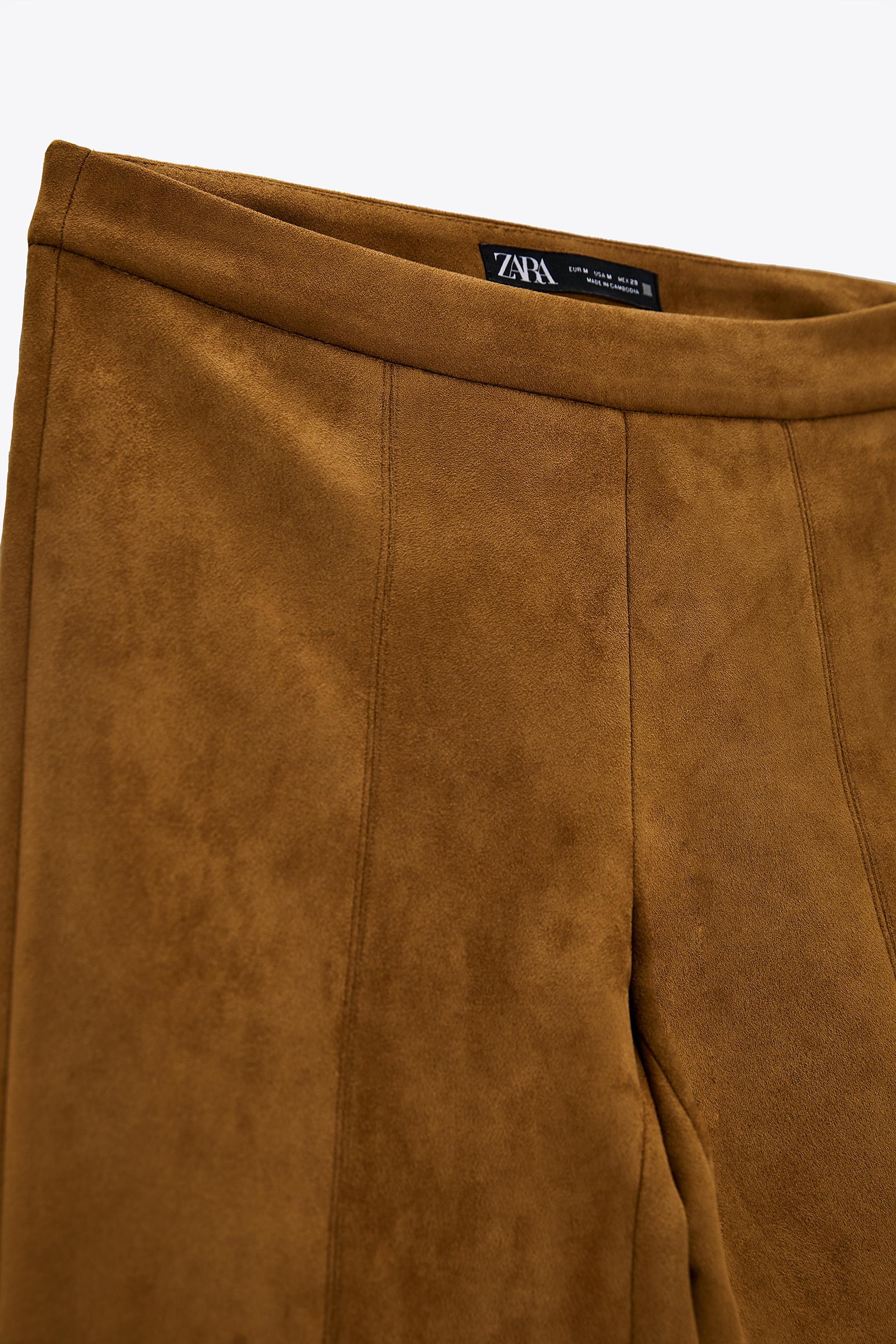 Legging effet daim zara