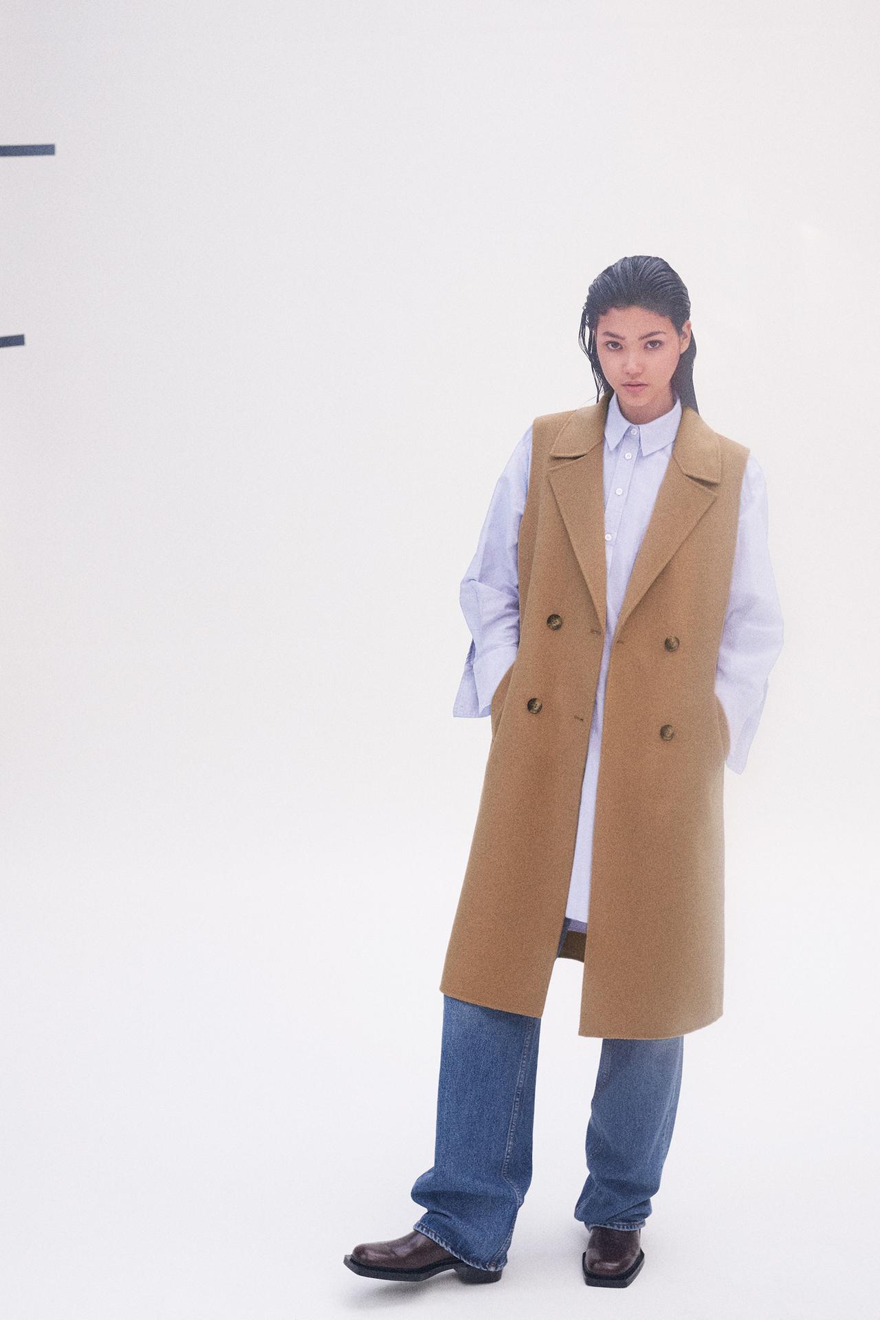 OUBLE BREASTED WOOL BLEND VEST