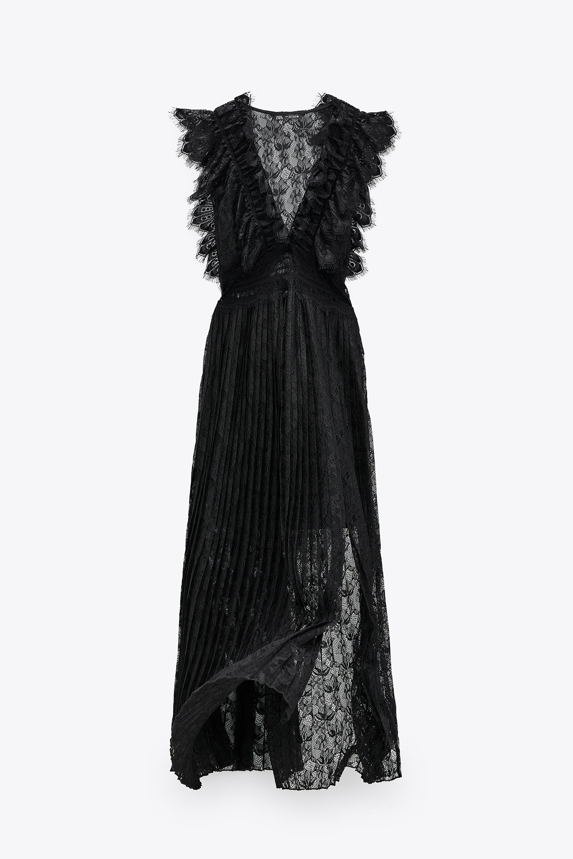 Schwarzes Kleid Spitze Zara Schwarzes Kleid Spitze Zara