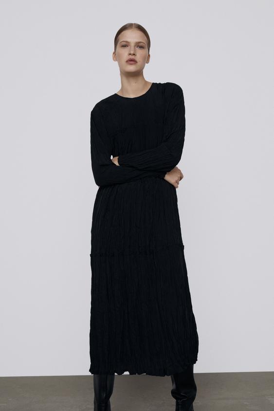 クリースエフェクト ワンピース Zara Japan 日本 クリースエフェクト ワンピース Zara Japan 日本