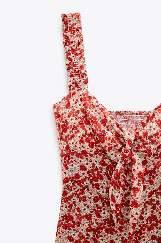 プリント柄ミディ丈ワンピース Zara Japan 日本
