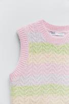 ストライプ柄ニットベスト Zara Japan 日本 ストライプ柄ニットベスト Zara Japan 日本