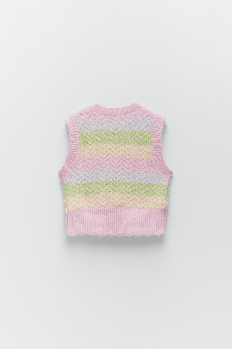 ストライプ柄ニットベスト Zara Japan 日本