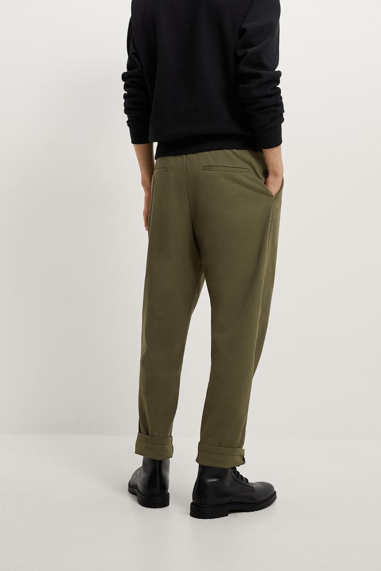 Relaxed Fit Hose Mit Zierfalten Zara Deutschland Germany