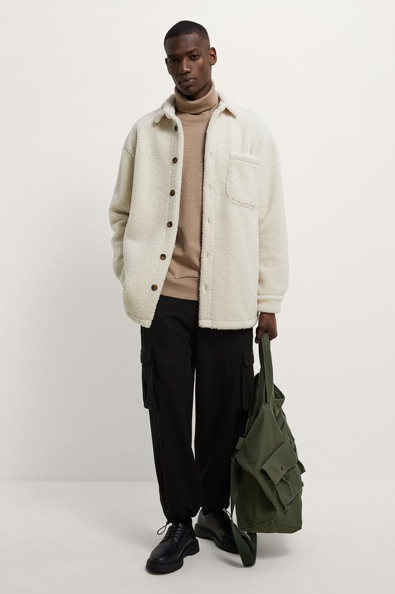 ボア生地シャツジャケット Zara Japan 日本 ボア生地シャツジャケット Zara Japan 日本