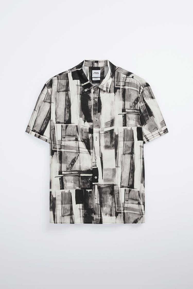 アブストラクトプリントシャツ Zara Japan 日本