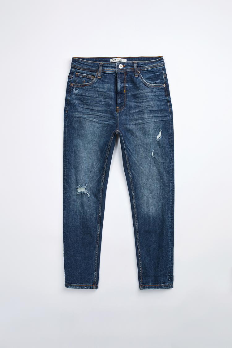 ダメージ加工入りスキニーキャロットフィットデニムパンツ Zara Japan 日本